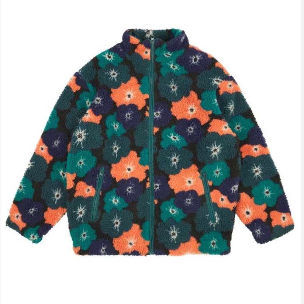 Joanie Floral Wolfie Zip-Through Fleece Jacket